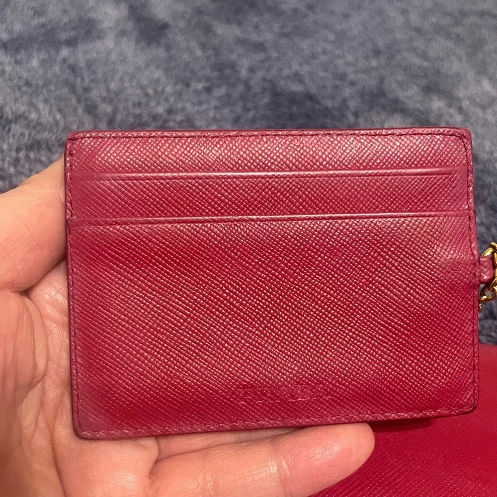 Prada Crimson Leather Wallet Set - Picture 6 of 13
